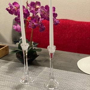 high-quality crystal stemware candleholders (2)